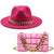 Stylish Fedora Hats with Matching Bags, Royal Blue, 55-58CM