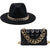 Stylish Fedora Hats with Matching Bags, Royal Blue, 55-58CM