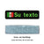 Mexico flag patch with green custom text and light blue iron-on backing, rectangular