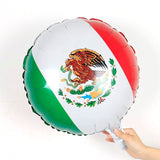 Globos de aluminio con la bandera mexicana