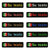 Mexico flag patch set with dark Velcro backing, rectangular hook tape