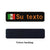 Mexico flag patch with orange custom text and dark blue Velcro backing, rectangular