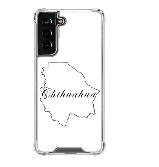 Funda transparente personalizada para Galaxy S21 FE con diseño de Chihuahua