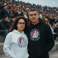 White and black hoodie with the Atletico San Luis logo on the front.
