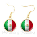 Flag Glass Cabochon Earrings