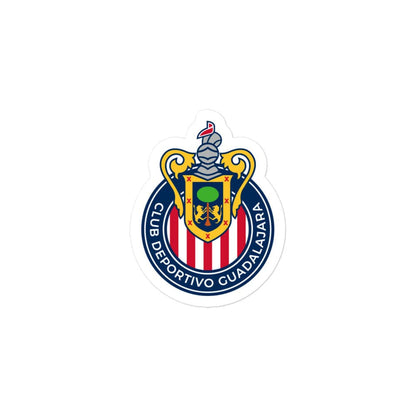 Guadalajara Chivas Die cut Bubble free stickers, 3″×3″, White