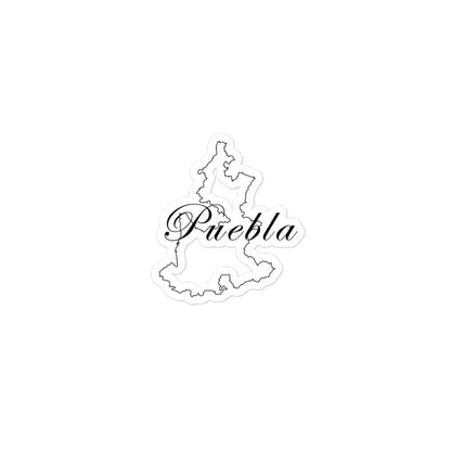 Puebla Die cut Bubble free stickers, 3″×3″, White