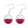 Flag Glass Cabochon Earrings