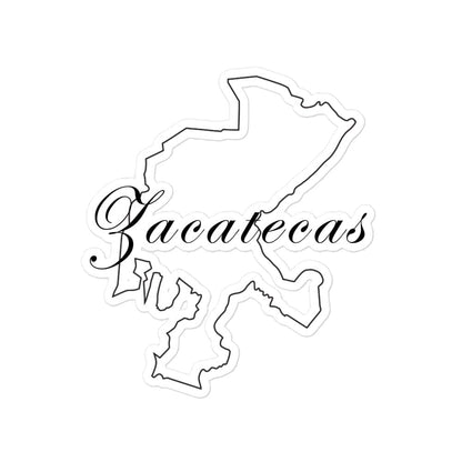Zacatecas Die Cut Bubble Free Stickers – High-Quality, Long-Lasting Adhesive Design , 3″×3″, White