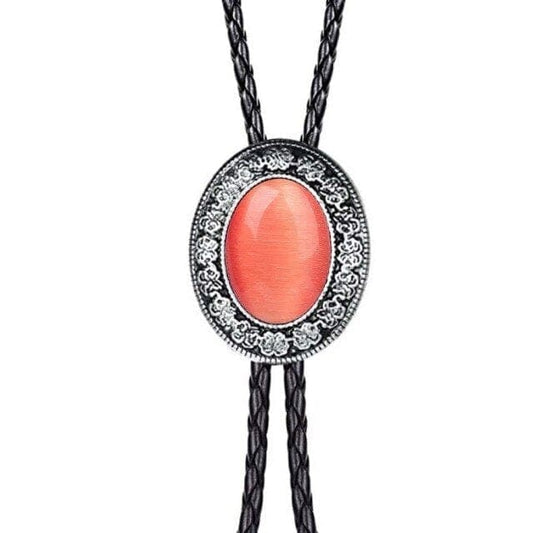 Agate stone bolo tie