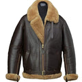 B3 Men Real Shearling Sheepskin flying WW2 Aviator RAF Bomber Jacket