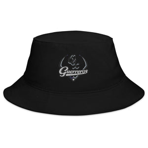 Black bucket hat with embroidered Guerreros de Oaxaca logo