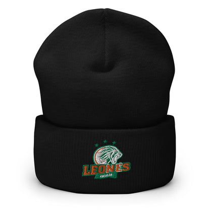 Leones de Yucatan Cuffed Beanie, Black, One Size