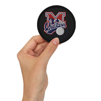 Sultanes de Monterrey Embroidered patches, Black, 3"