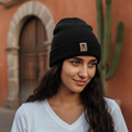 Gorro con puños de lana merino 100 % de Bush Edge