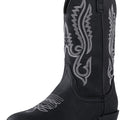 Botas clásicas de vaquero estilo rodeo con punta redonda bordada y duraderas para hombre de Canyon Trails