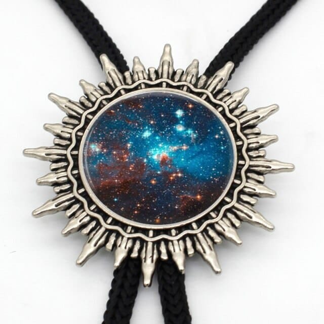 Colourful nebula bolo tie