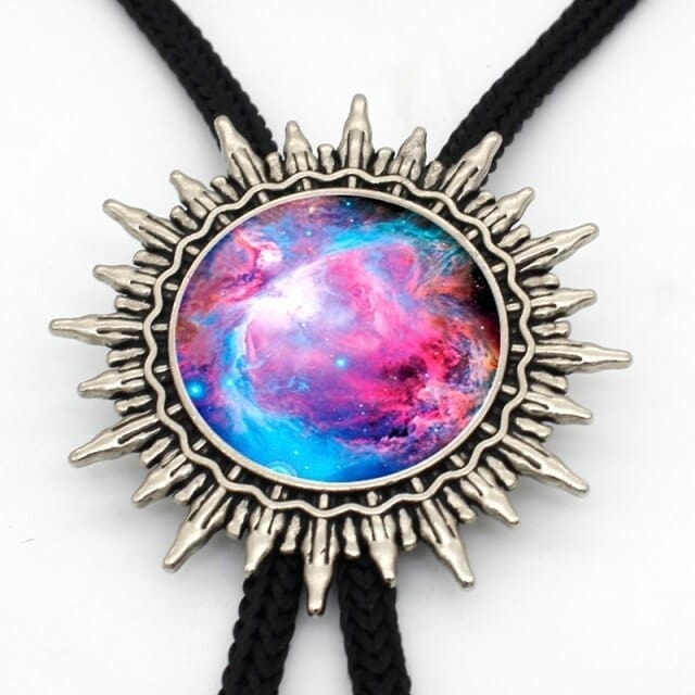 Colourful nebula bolo tie