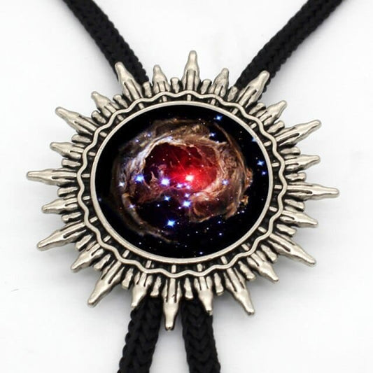 Colourful nebula bolo tie