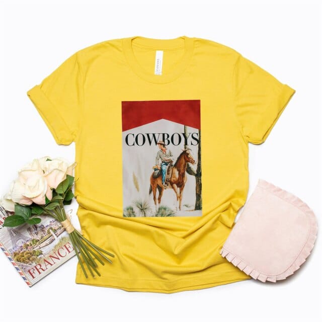 Cowboy Shirt Western Country T Shirt Rodeo Tshirt Horse T shirt Women's Graphic Tee Summer Short Sleeve Casual Graphic Tees Tops