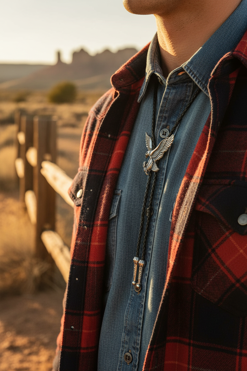Corbata de bolo con forma de estrella de vaquero