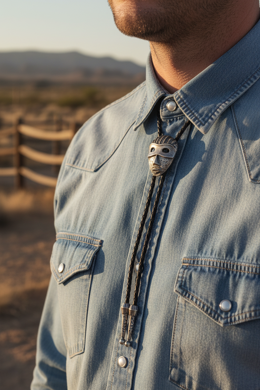 Corbata de bolo con forma de estrella de vaquero