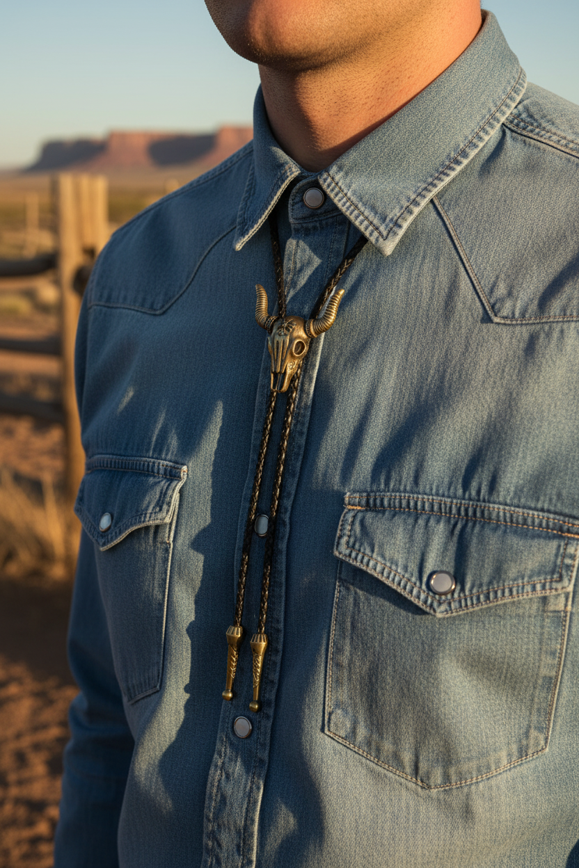 Corbata de bolo con forma de estrella de vaquero