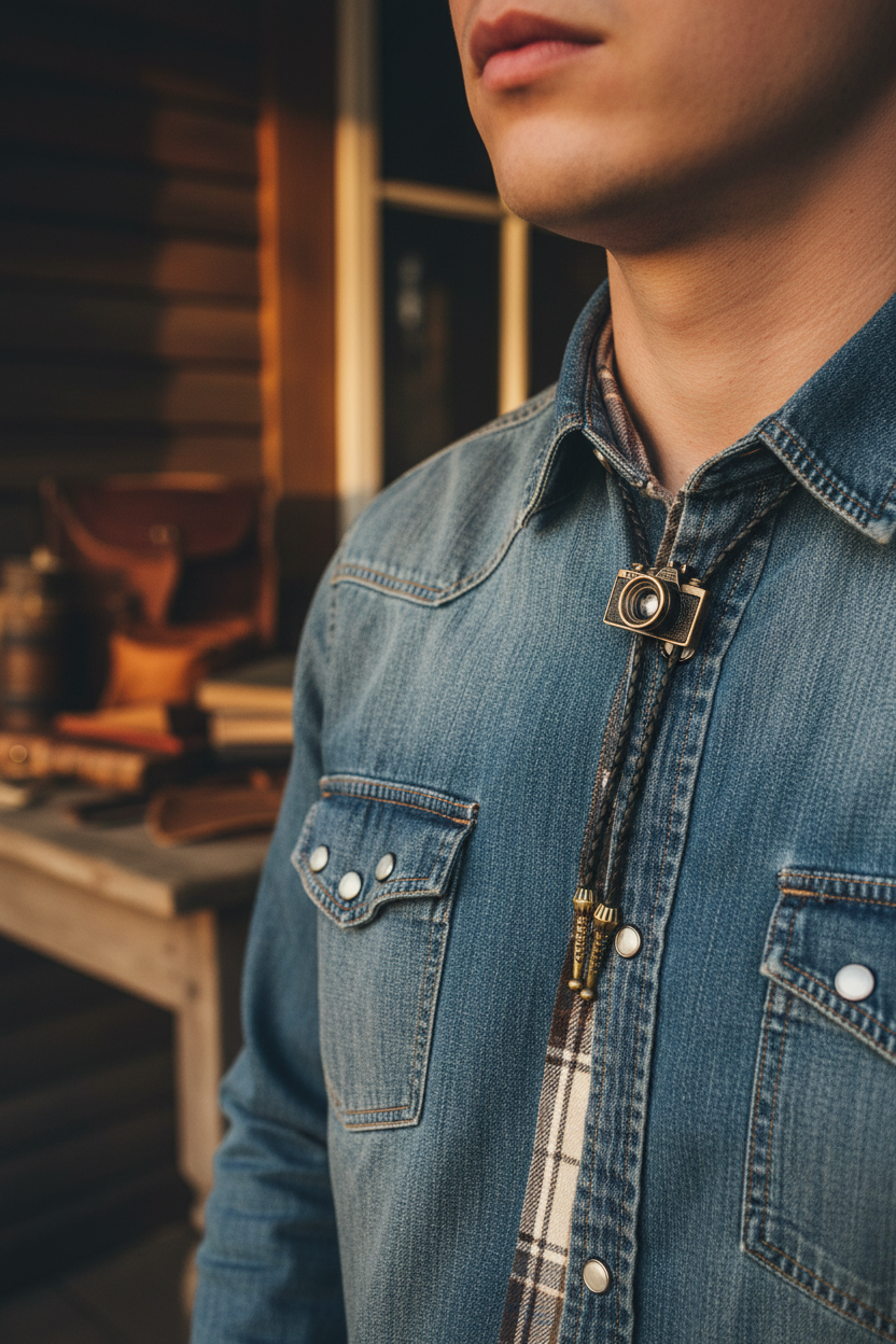 Corbata de bolo con forma de estrella de vaquero