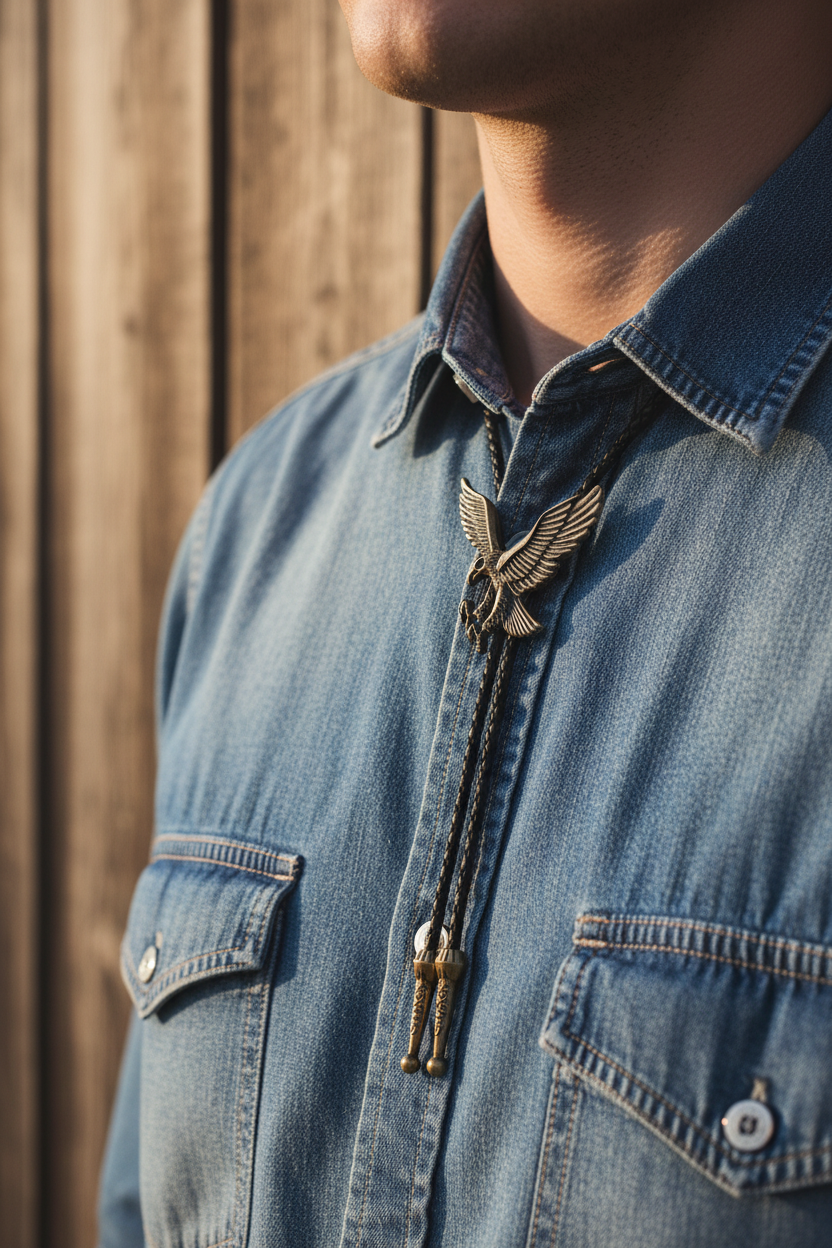 Corbata de bolo con forma de estrella de vaquero
