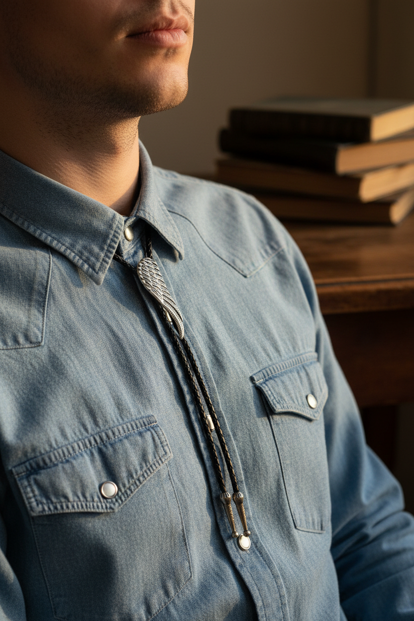 Corbata de bolo con forma de estrella de vaquero
