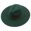 Unisex Wide Brim Felt Fedora Hat Made from 100% Wool, 55 58CM, Light Brown