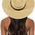 Sombrero playero de paja FEMSÉE - Sombreros para el sol para mujeres y hombres Sombrero canotier clásico de parte superior plana