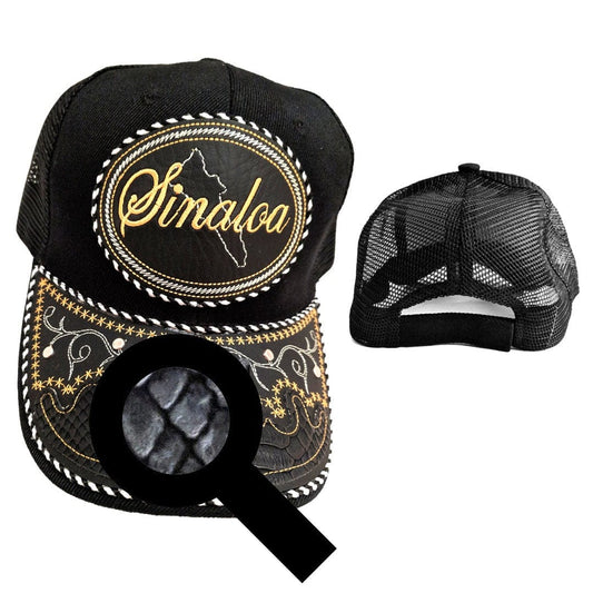 Gorra de Sinaloa, 100% Poliester, ajustable, Diseño de piel de serpiente