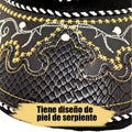 Gorra de Zacatecas, 100% Poliester, ajustable, Diseño de piel de serpiente