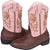 Wild Bear Kids Cowboy Boots – Perfect for Boys & Girls, Ideal for Horseback Riding, 2-14 Little Kid, Coffee/Pink
