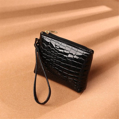 Leather Ladies Card Holder Purse, Black, 13*9.5*3cm