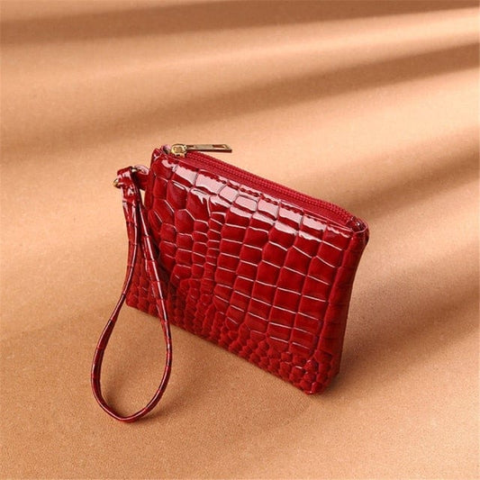 Leather Ladies Card Holder Purse, Black, 13*9.5*3cm
