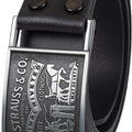 Levi's Men's Leather Belt with Plaque Buckle