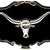 Masop longhorn cattle bull head texas belt buckle for men cowboy accessory, Black, One Size