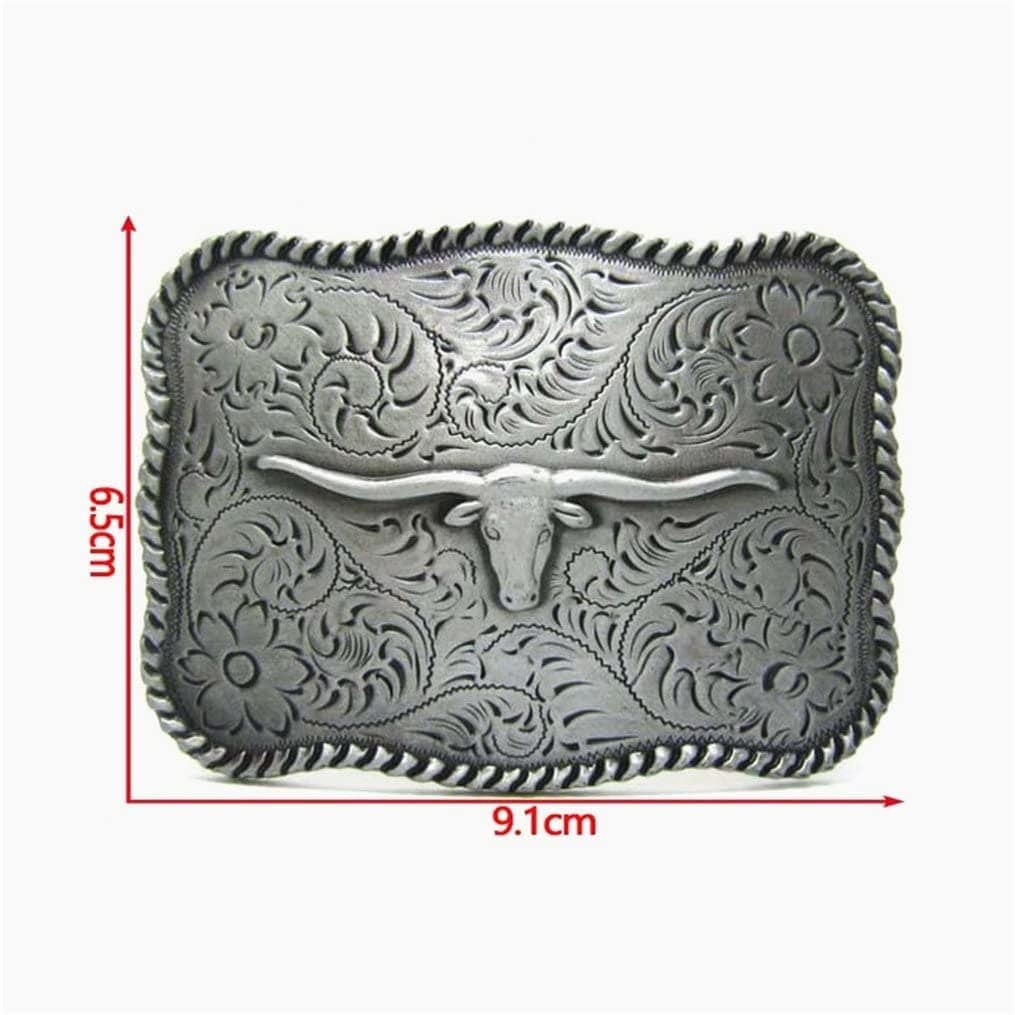 Masop longhorn cattle bull head texas belt buckle for men cowboy accessory