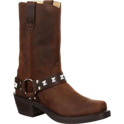 Men Cowboy Western Boots, Brown, 7.5