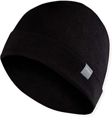 Black Meriwool Unisexy Wool Cuff Beanie
