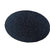 Oval black PU leather patch with textured surface