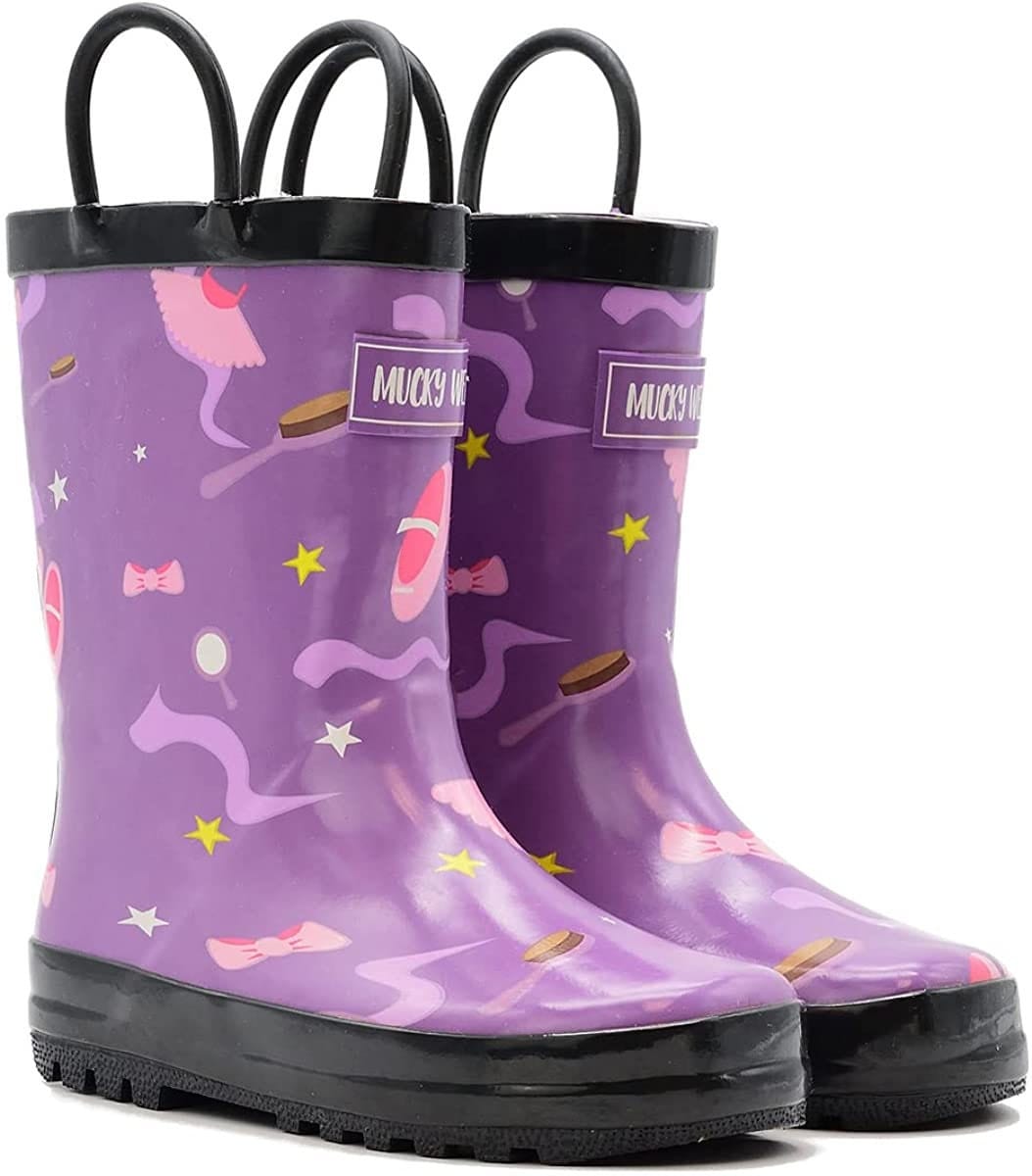 Botas de lluvia de goma para niños Mucky Wear, botas para niñas