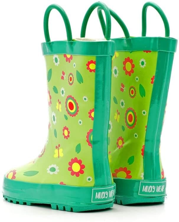 Botas de lluvia de goma para niños Mucky Wear, botas para niñas