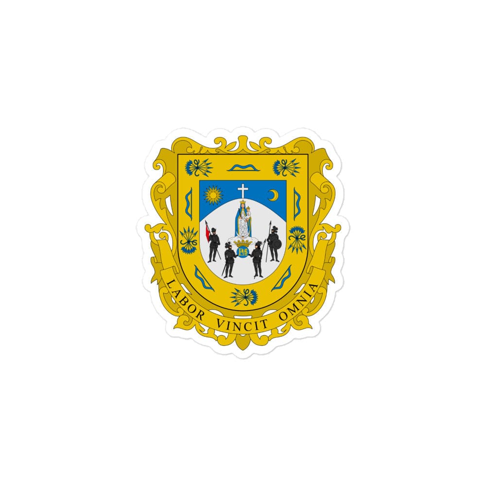 Pegatinas sin burbujas del Escudo Oficial de Zacatecas