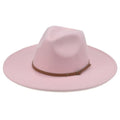 Unisex Wide Brim Felt Fedora Hat Made from 100% Wool, 55 58CM, Light Brown