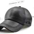 Gorra de béisbol sencilla, gorra de béisbol clásica de PU estructurada ajustable para hombre, gorra de invierno para padre mayor