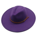 Unisex Wide Brim Felt Fedora Hat Made from 100% Wool, 55 58CM, Light Brown