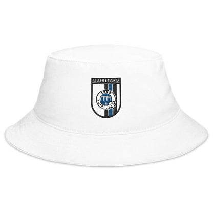 White bucket hat with Queretaro F.C. logo on the front.